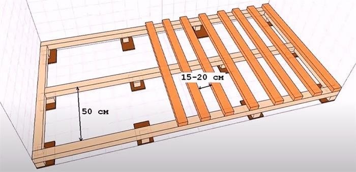 Сначала соорудите низкий деревянный цоколь.